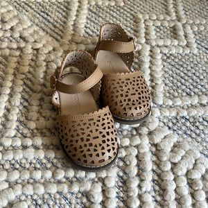 Consciously Baby | Leather Pocket Sandal | Color 'Tan' | Hard Sole